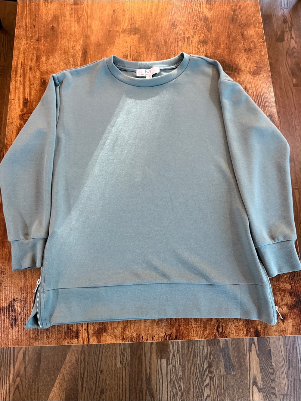 Magaschoni Teal Heather Pullover Top
